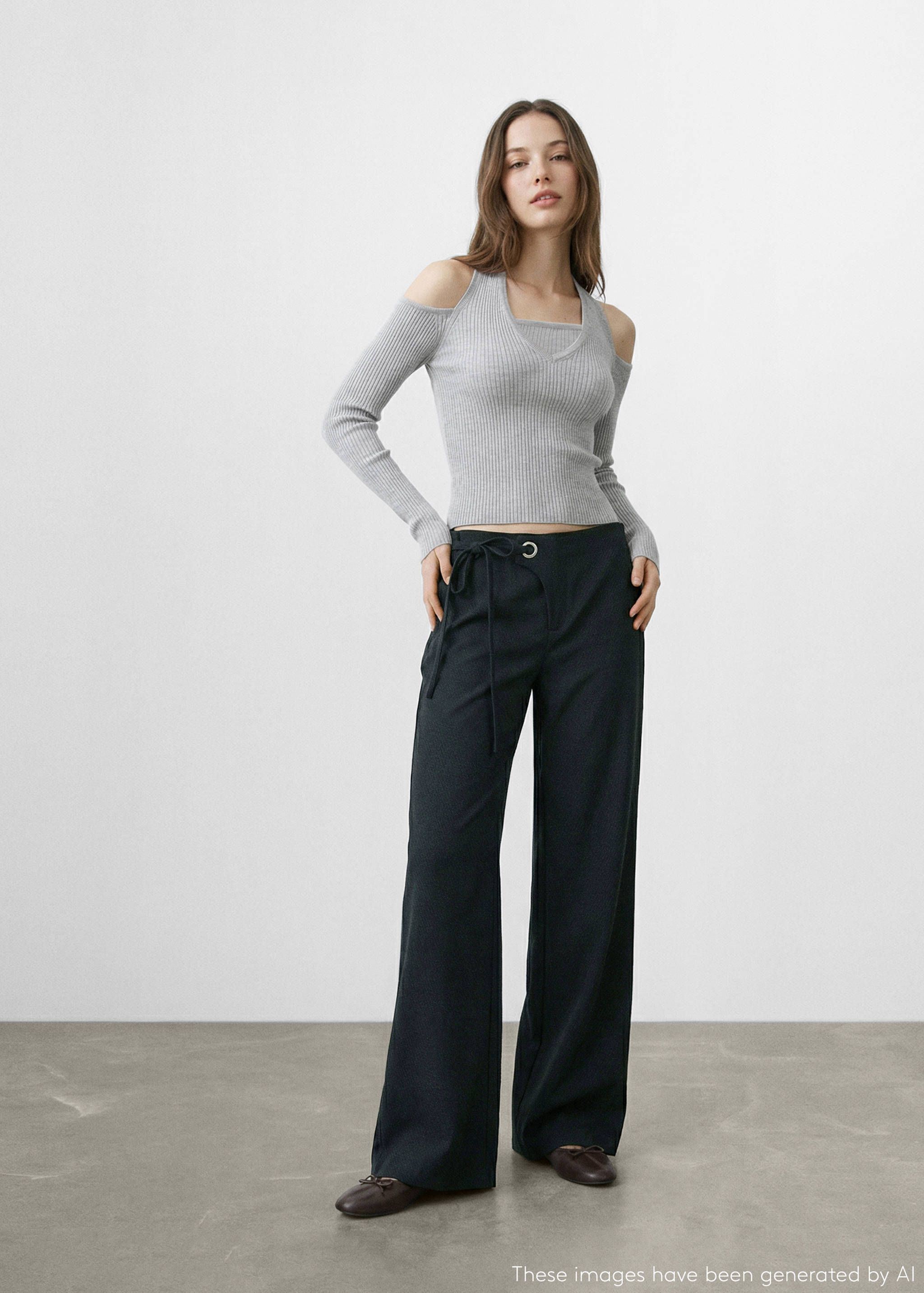 Bow straight trousers - General plane