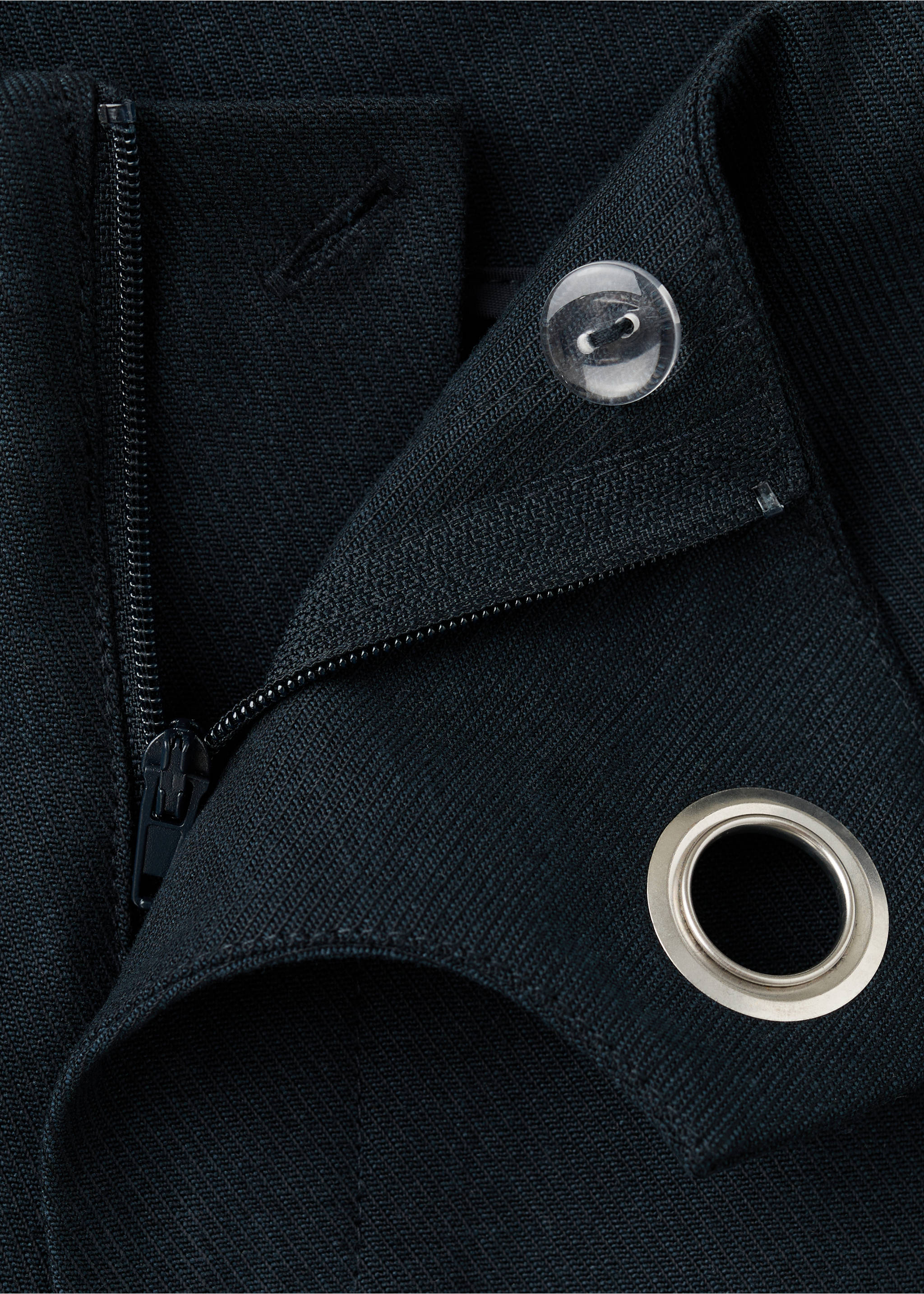 Bow straight trousers - Details of the article 8, Navy. Ref: 27054078-00.