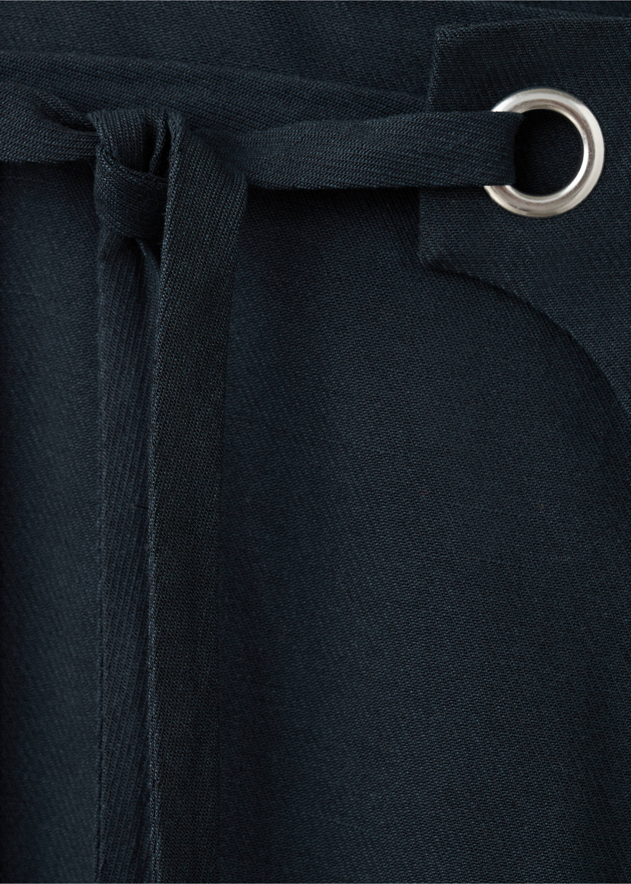 Bow straight trousers - Details of the article 0, Navy. Ref: 27054078-00.