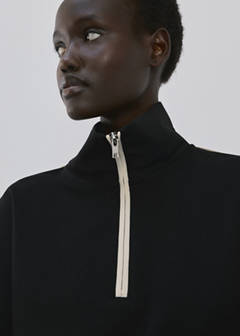 Turtleneck sweatshirt with zip — Black 4