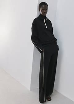 Turtleneck sweatshirt with zip — Black 5
