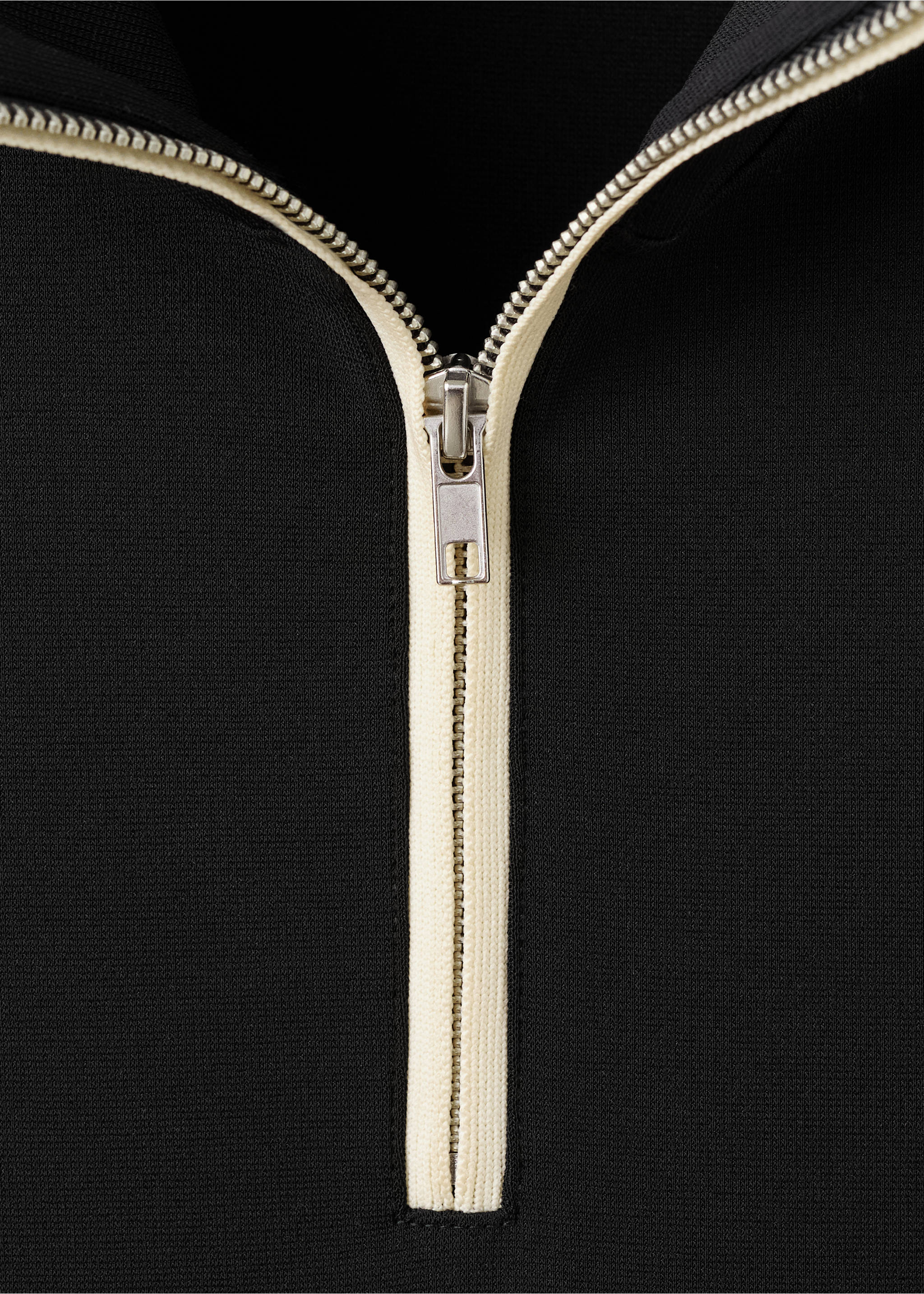 Sweat-shirt col montant zippé - Détail de l'article 8, Noir. Ref: 27054079-00.