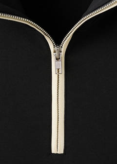 Turtleneck sweatshirt with zip — Black 7