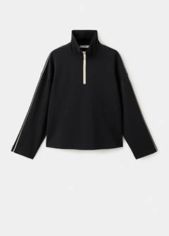 Turtleneck sweatshirt with zip — Black 6