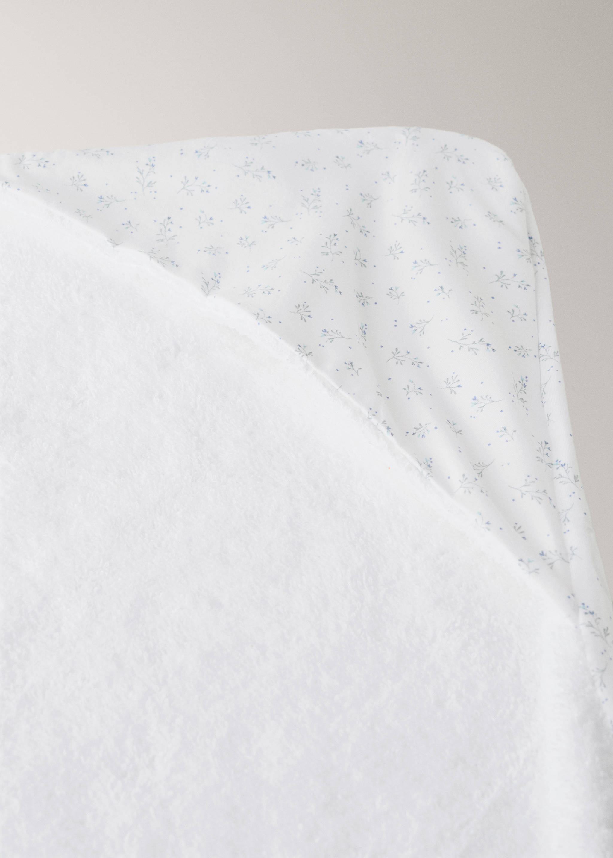 Cape de bain enfant coton fleurs - Détail de l'article 1