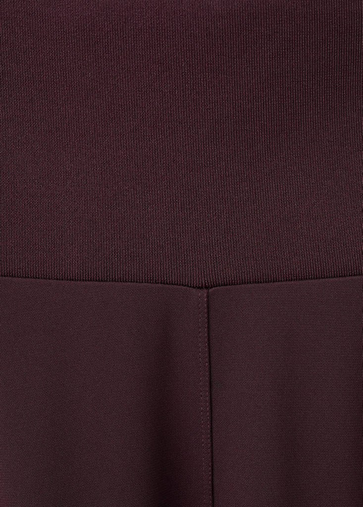 Fine knit midi skirt — Wine