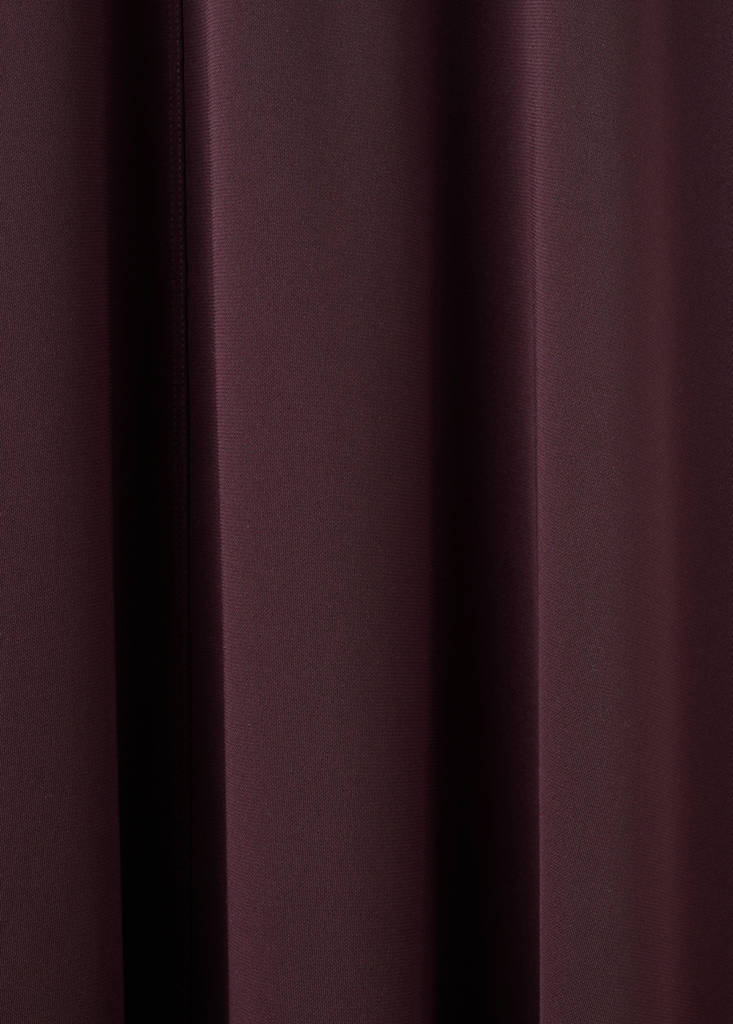 Fine knit midi skirt — Wine