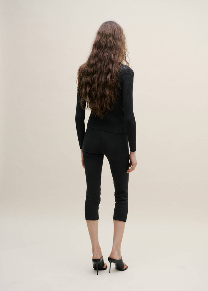 Pocket knit cardigan — Black