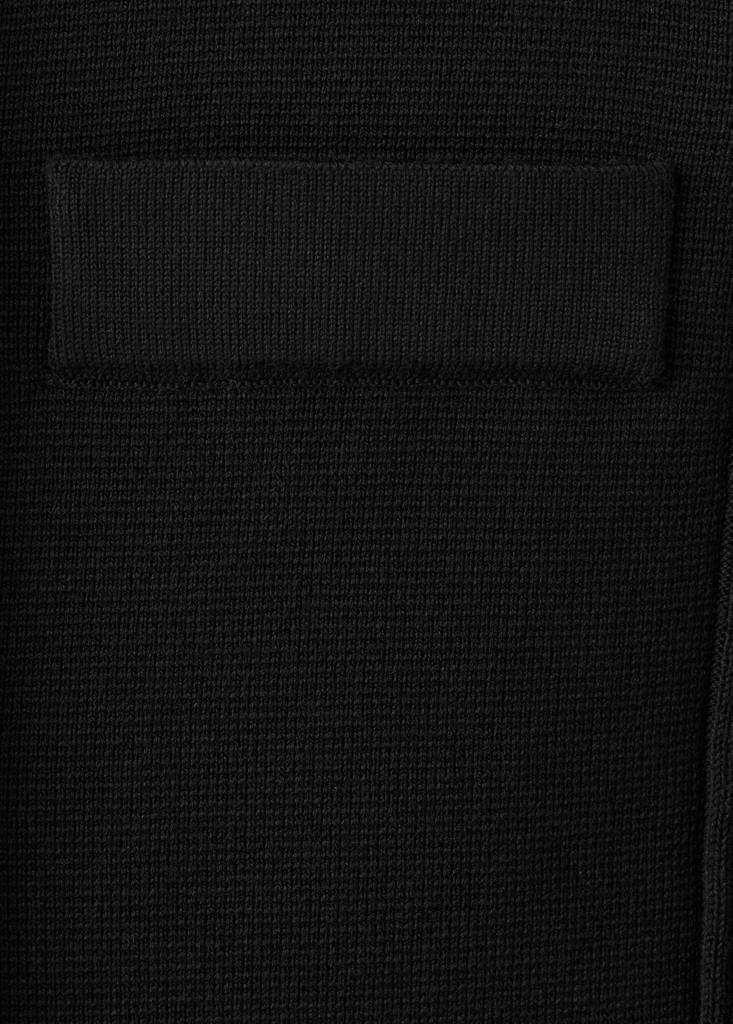 Pocket knit cardigan — Black