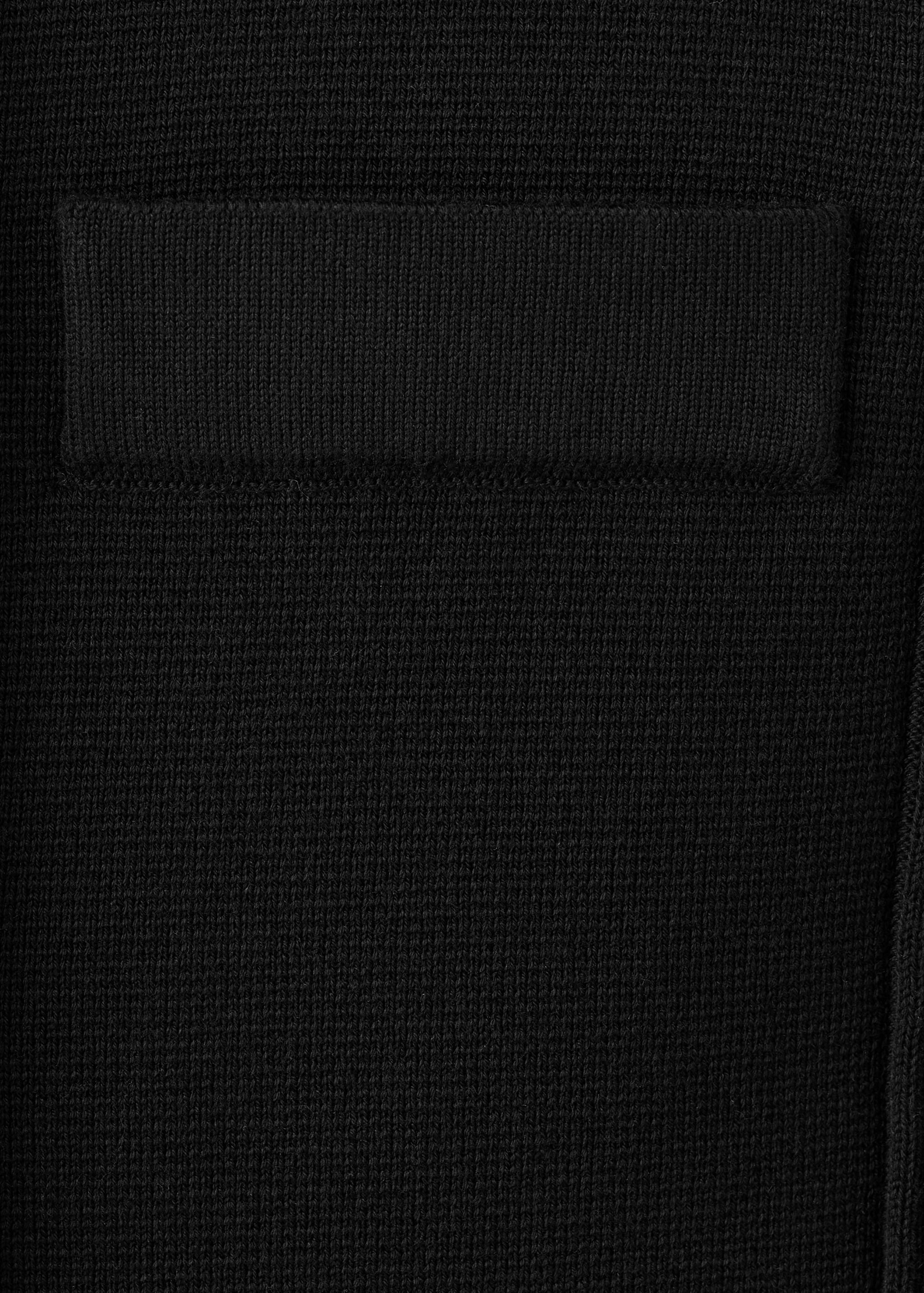 口袋针织开衫 - null