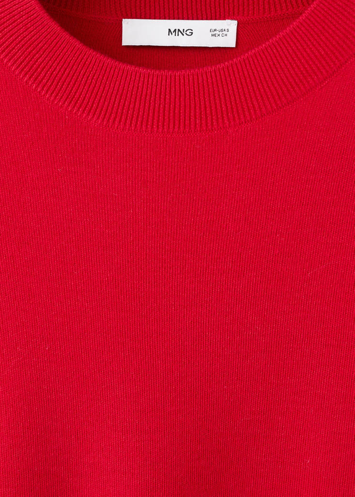 Oversize short sleeve sweater — Red
