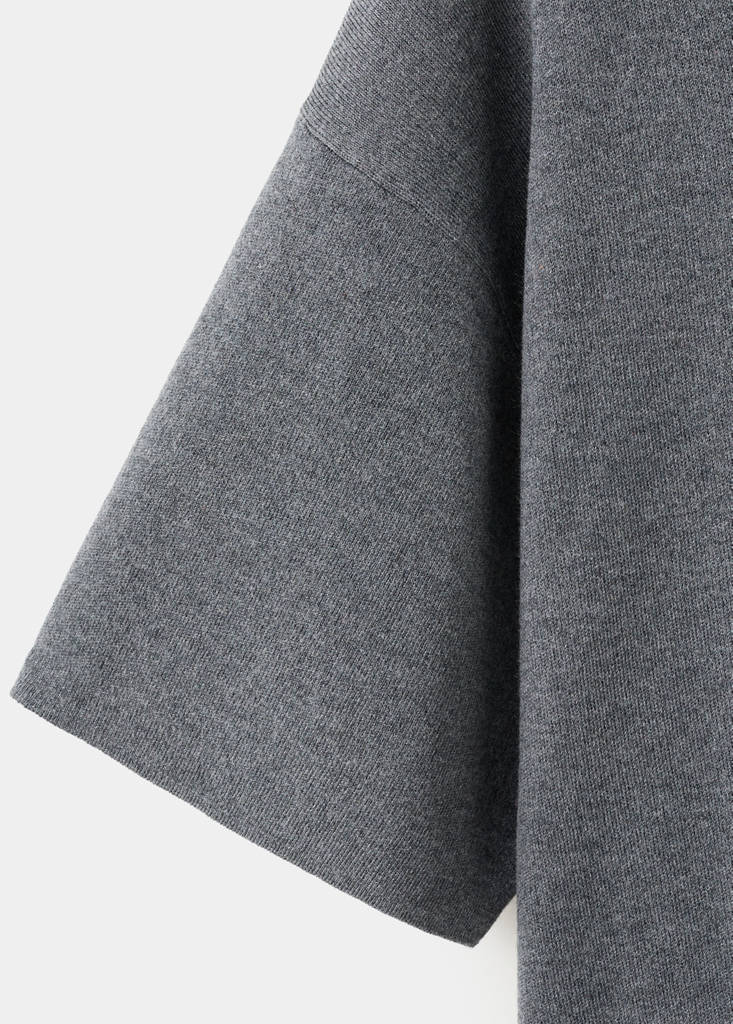 Oversize short sleeve sweater — Charcoal