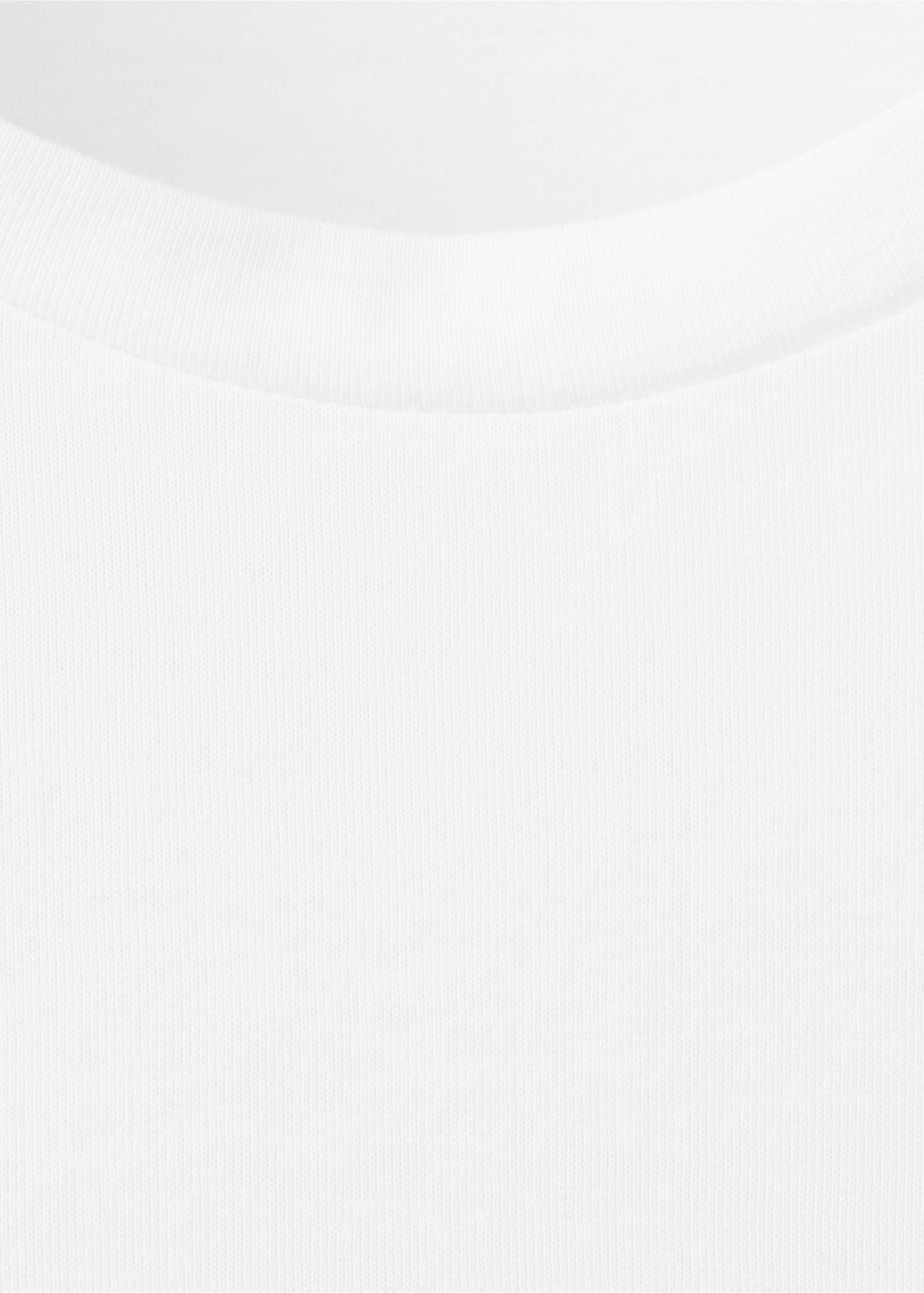 T-shirt coton manches courtes - Détail de l'article 8, Blanc. Ref: 27054090-00.