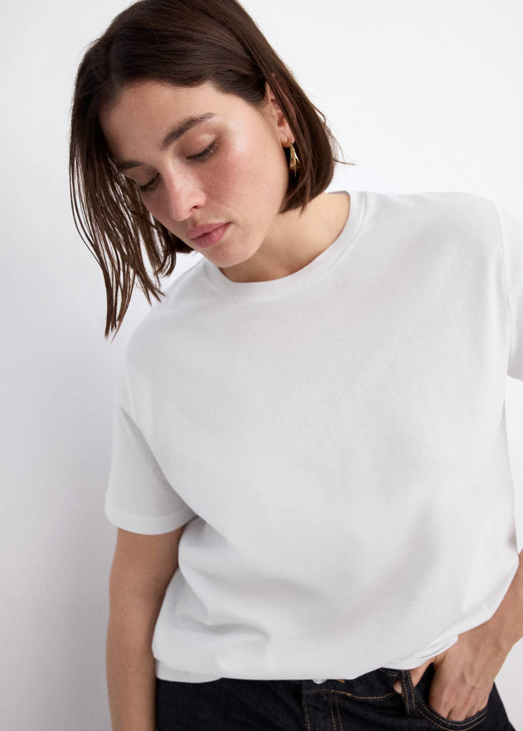 Short-sleeved cotton t-shirt — White