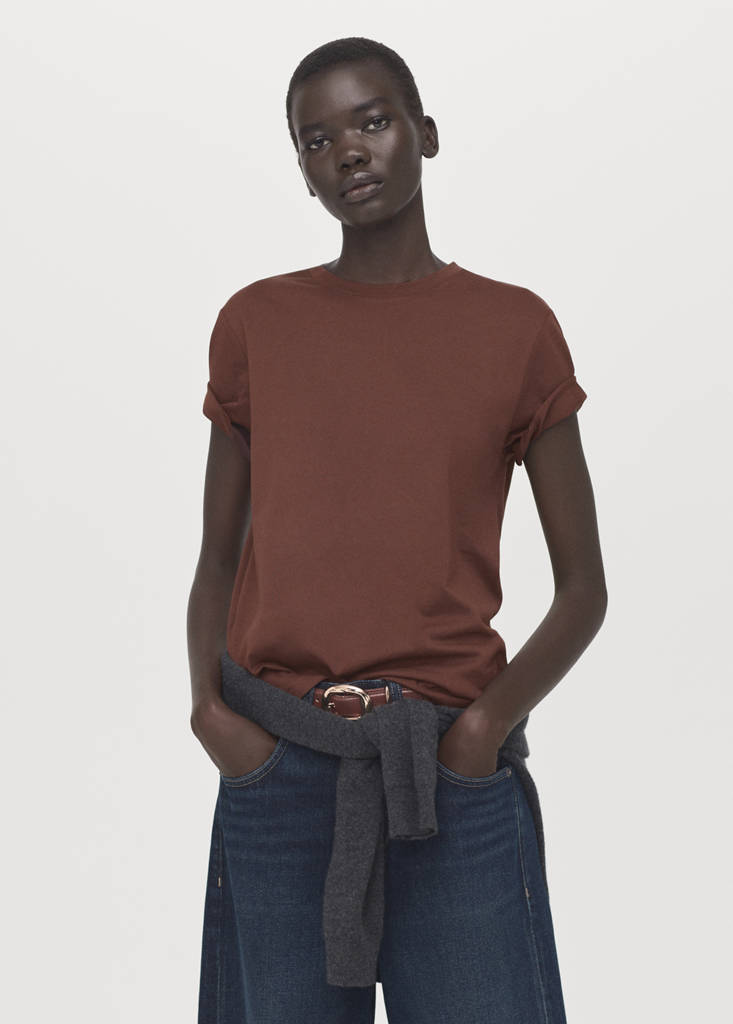Short-sleeved cotton t-shirt — Russet