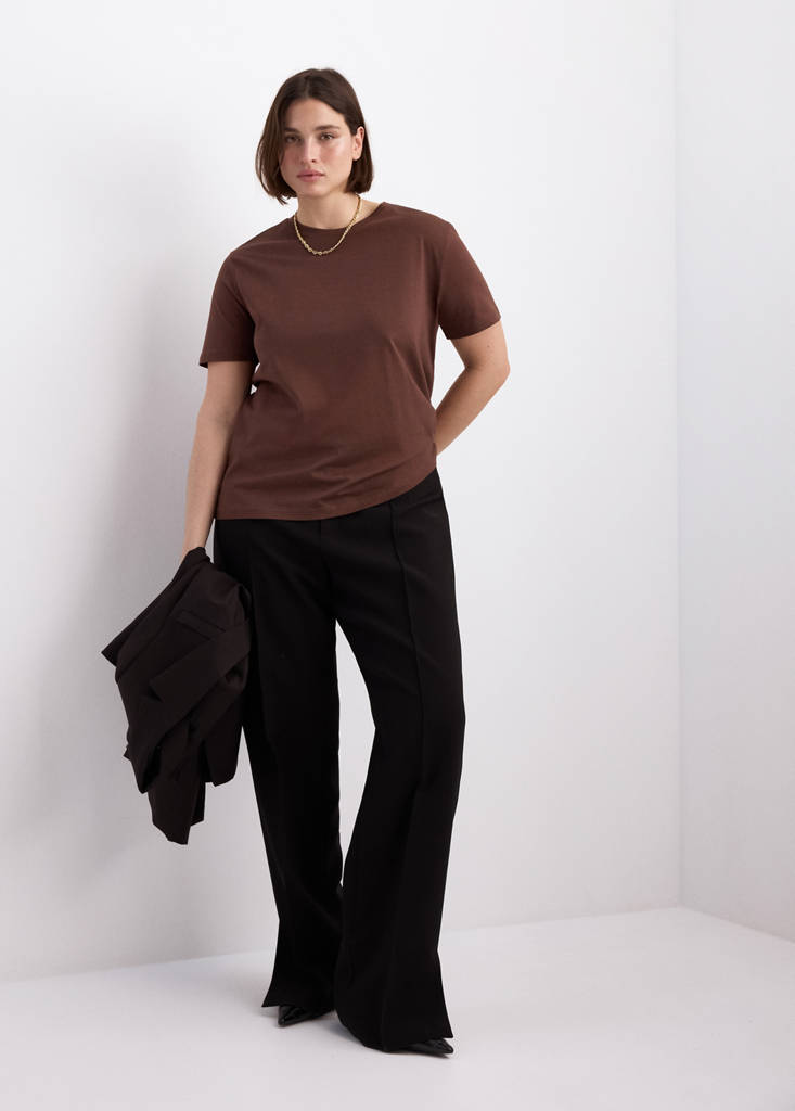 Short-sleeved cotton t-shirt — Russet