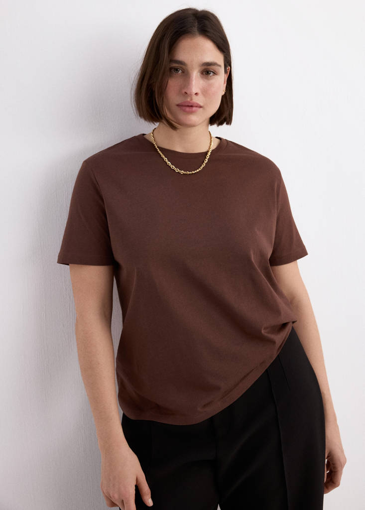 Short-sleeved cotton t-shirt — Russet