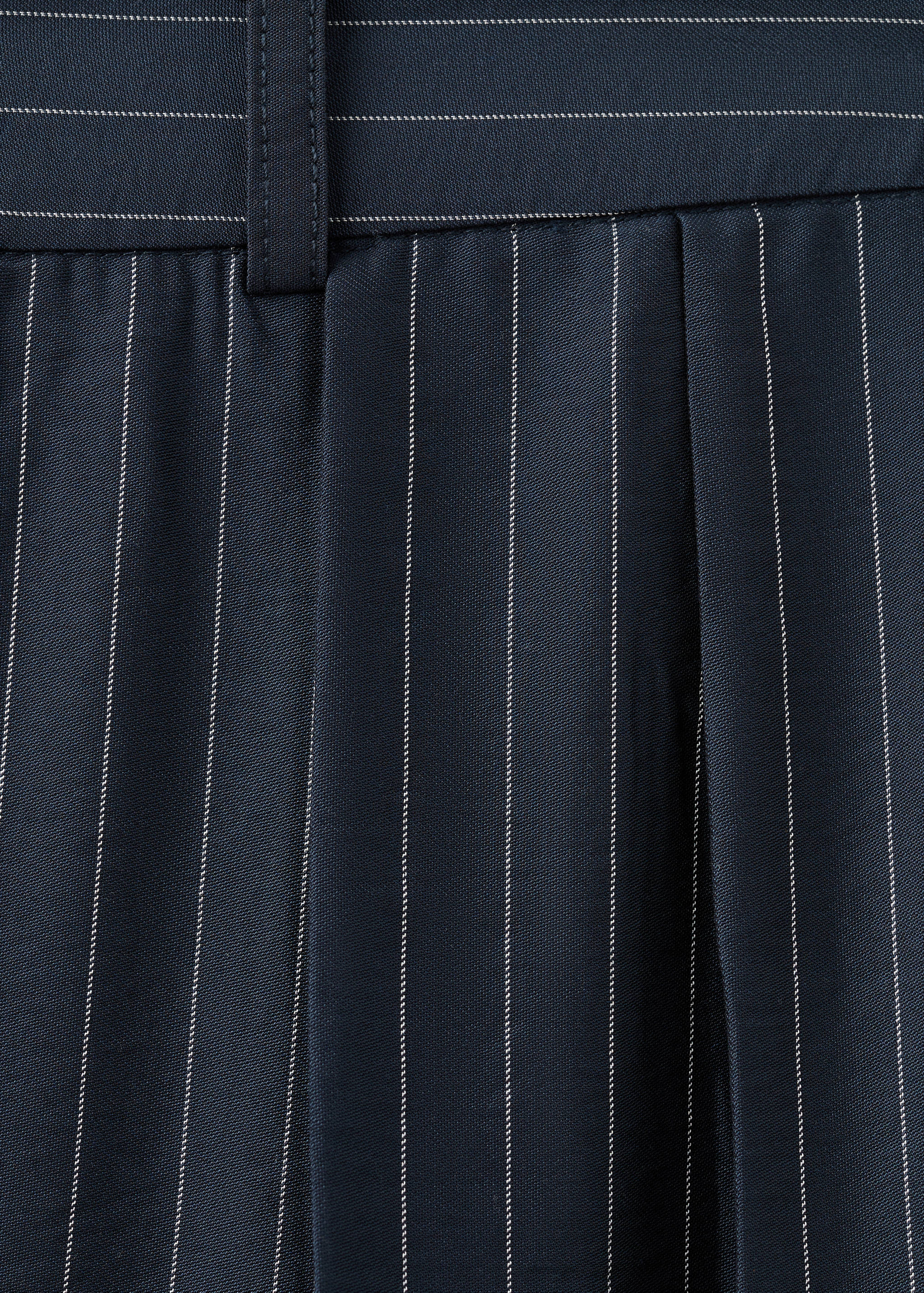 Pinstripe wide leg trousers - Details of the article 0