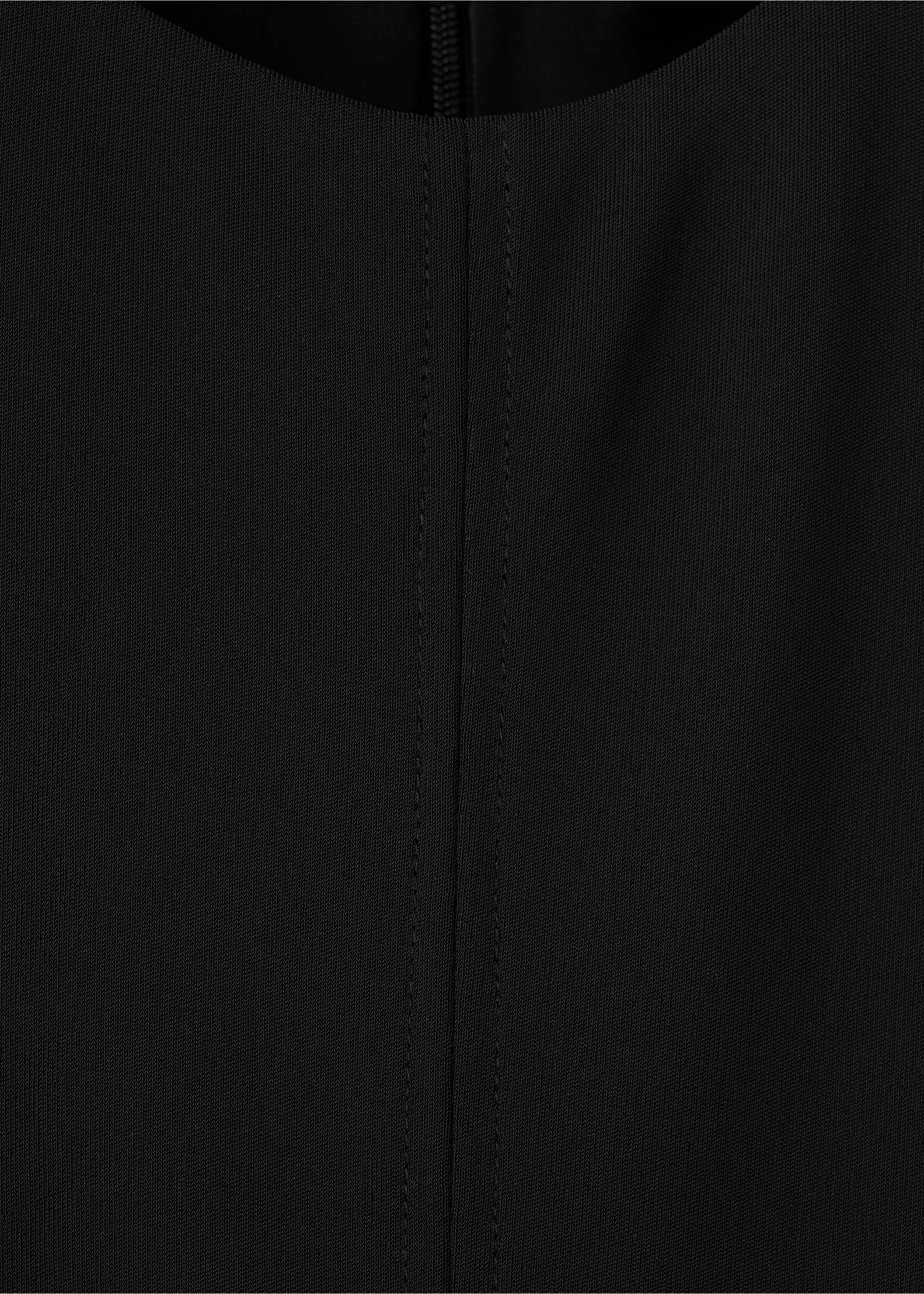 Flared cotton dress - Details of the article 8, Black. Ref: 27054093-00.