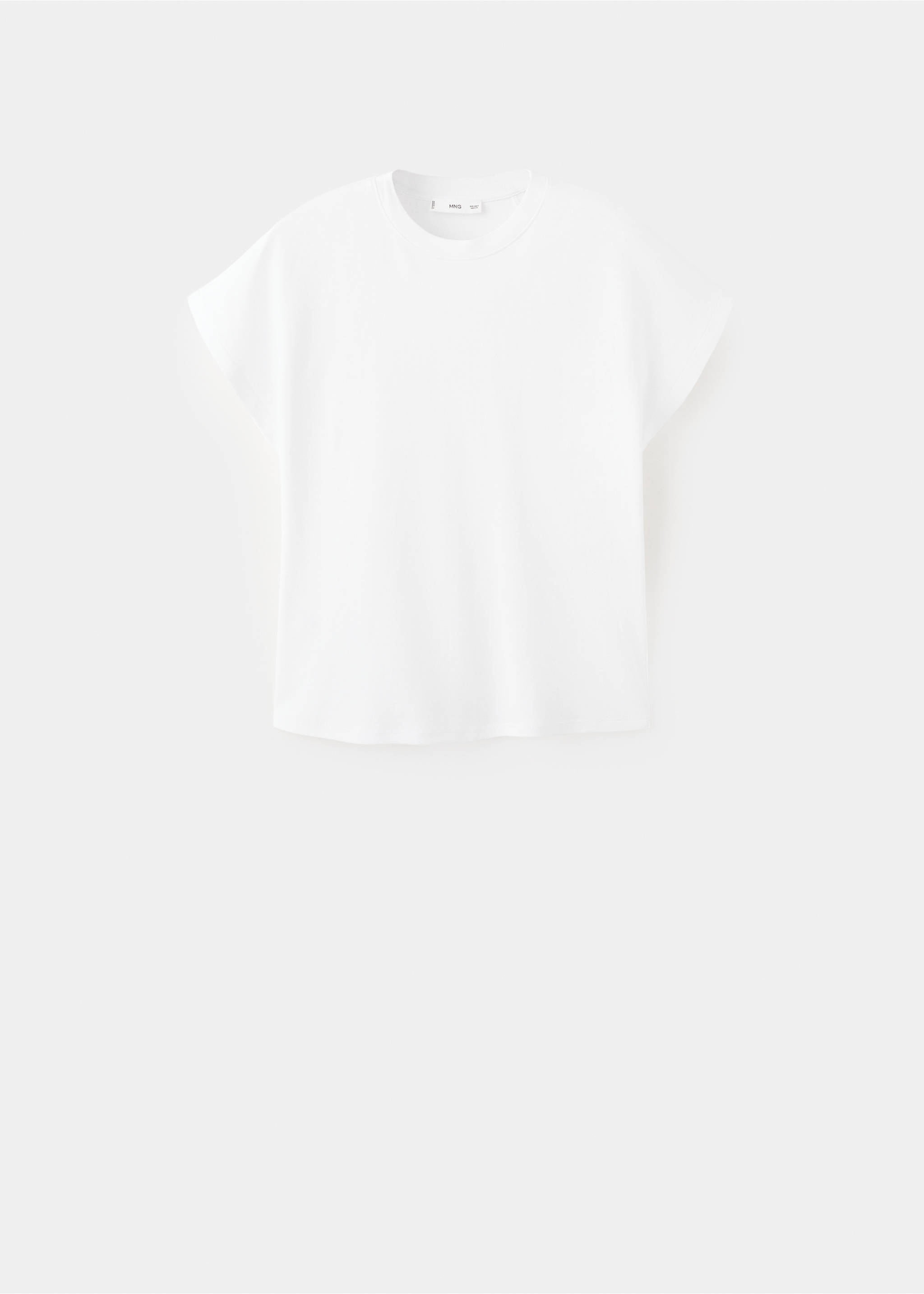 T-shirt coton manches courtes - Article sans modèle, Blanc. Ref: 27054096-00.