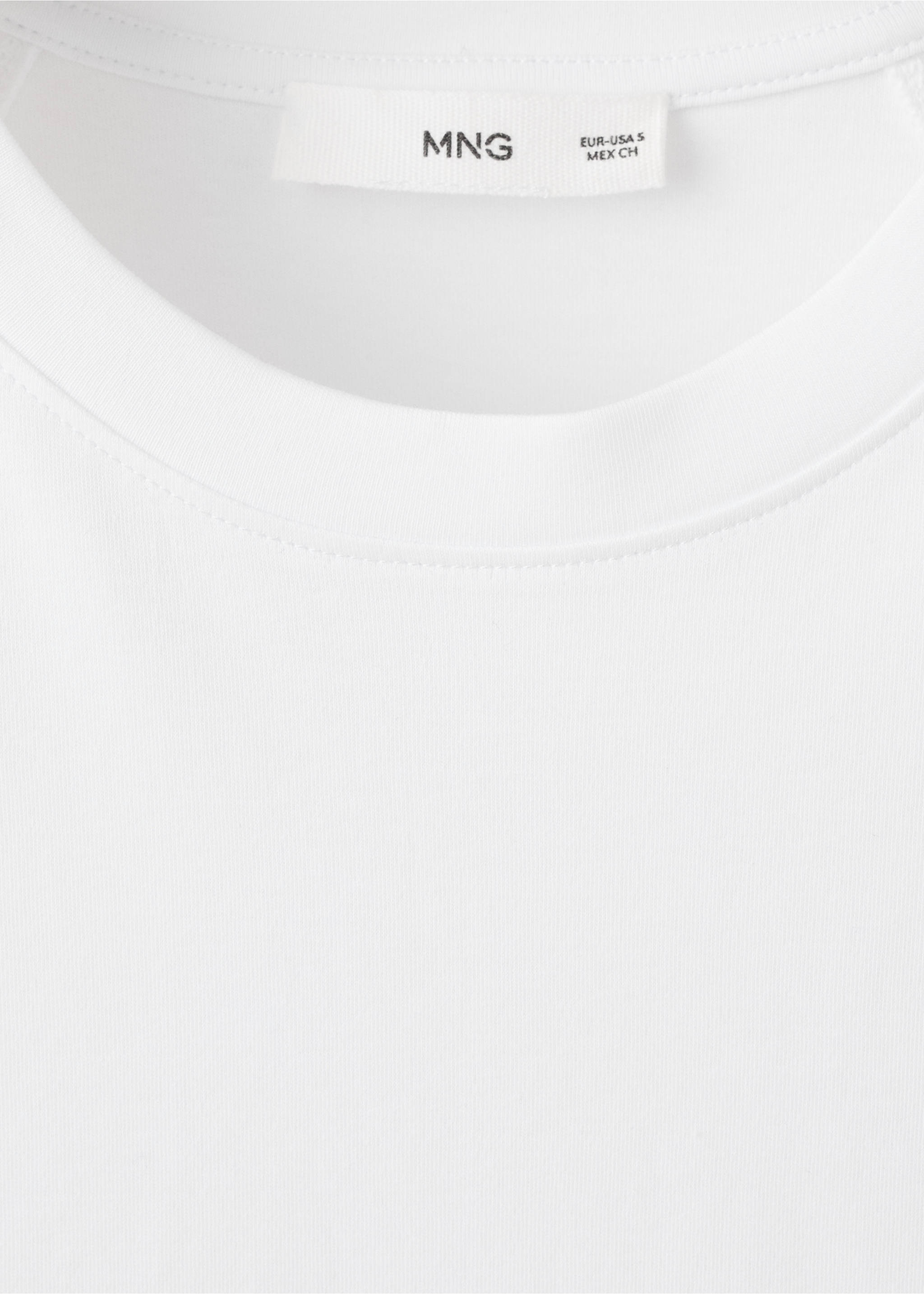 T-shirt coton manches courtes - Détail de l'article 8, Blanc. Ref: 27054096-00.