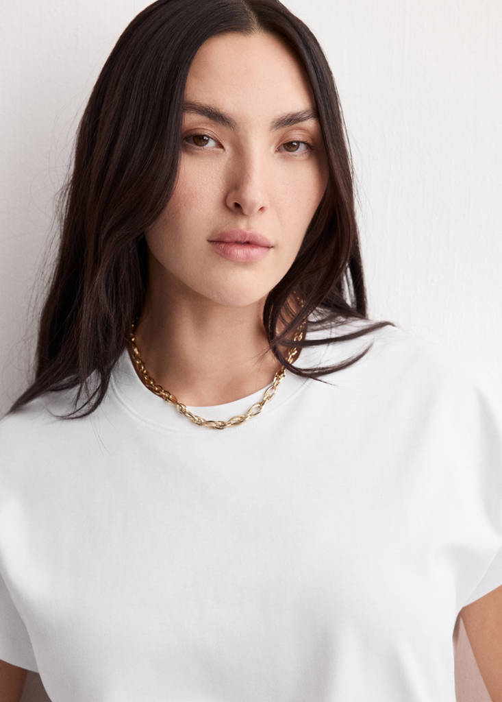 Short-sleeved cotton t-shirt — White