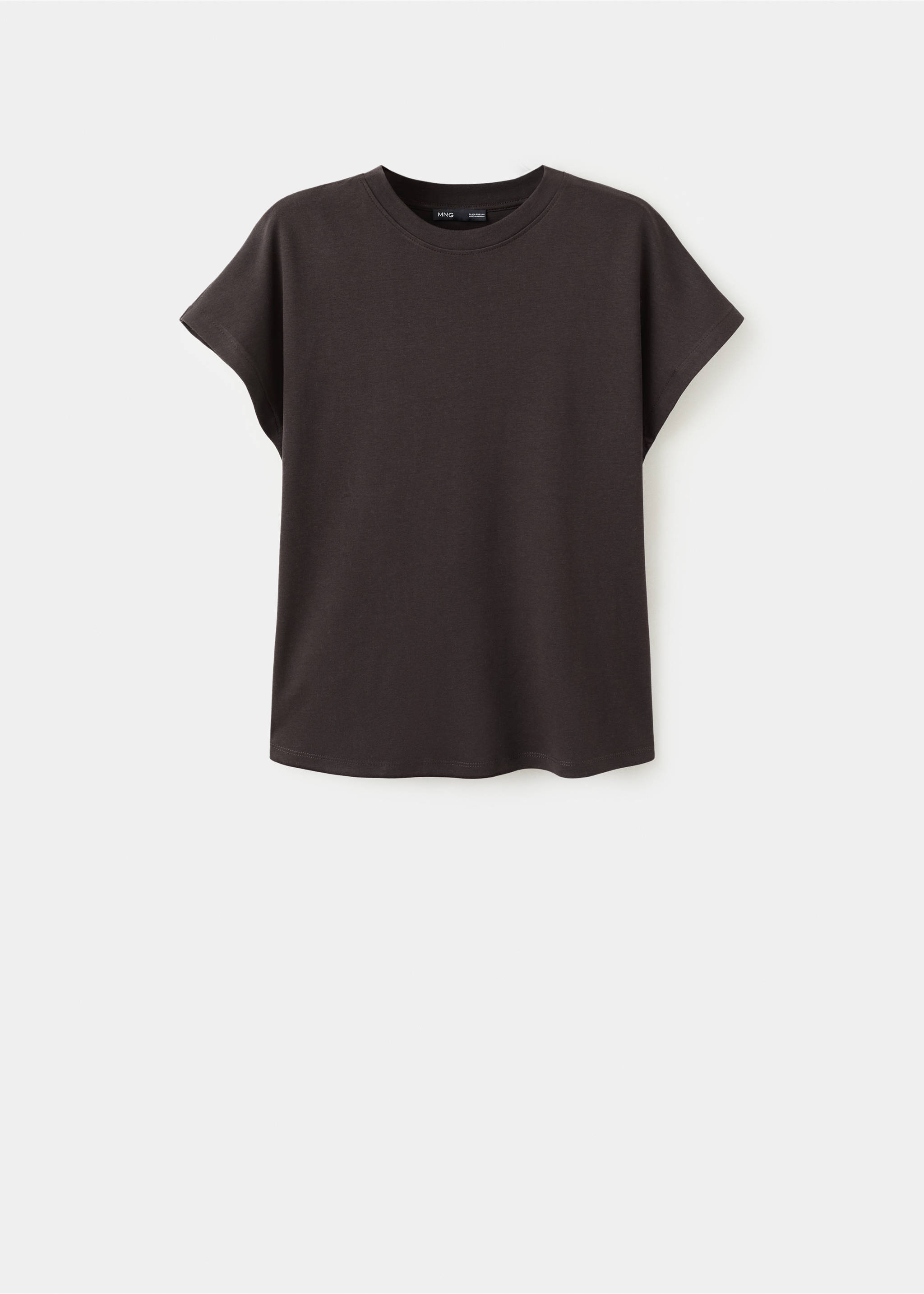 Short-sleeved cotton t-shirt - Article without model, Brown. Ref: 27054096-00.