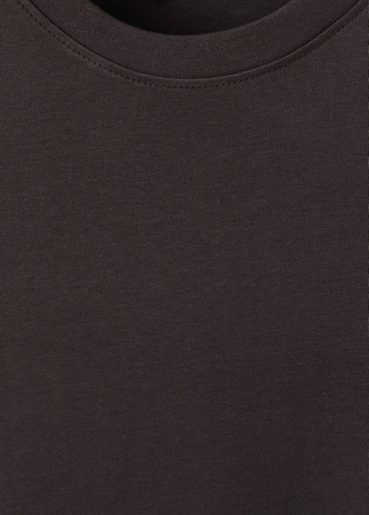 Short-sleeved cotton t-shirt — Brown