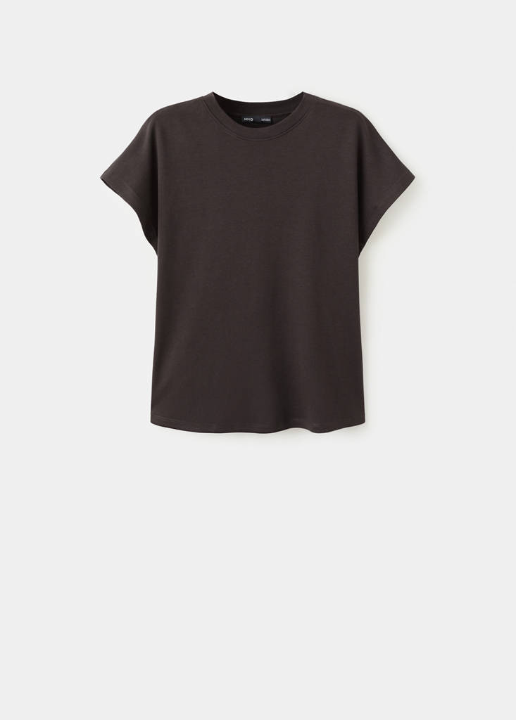 Short-sleeved cotton t-shirt — Brown