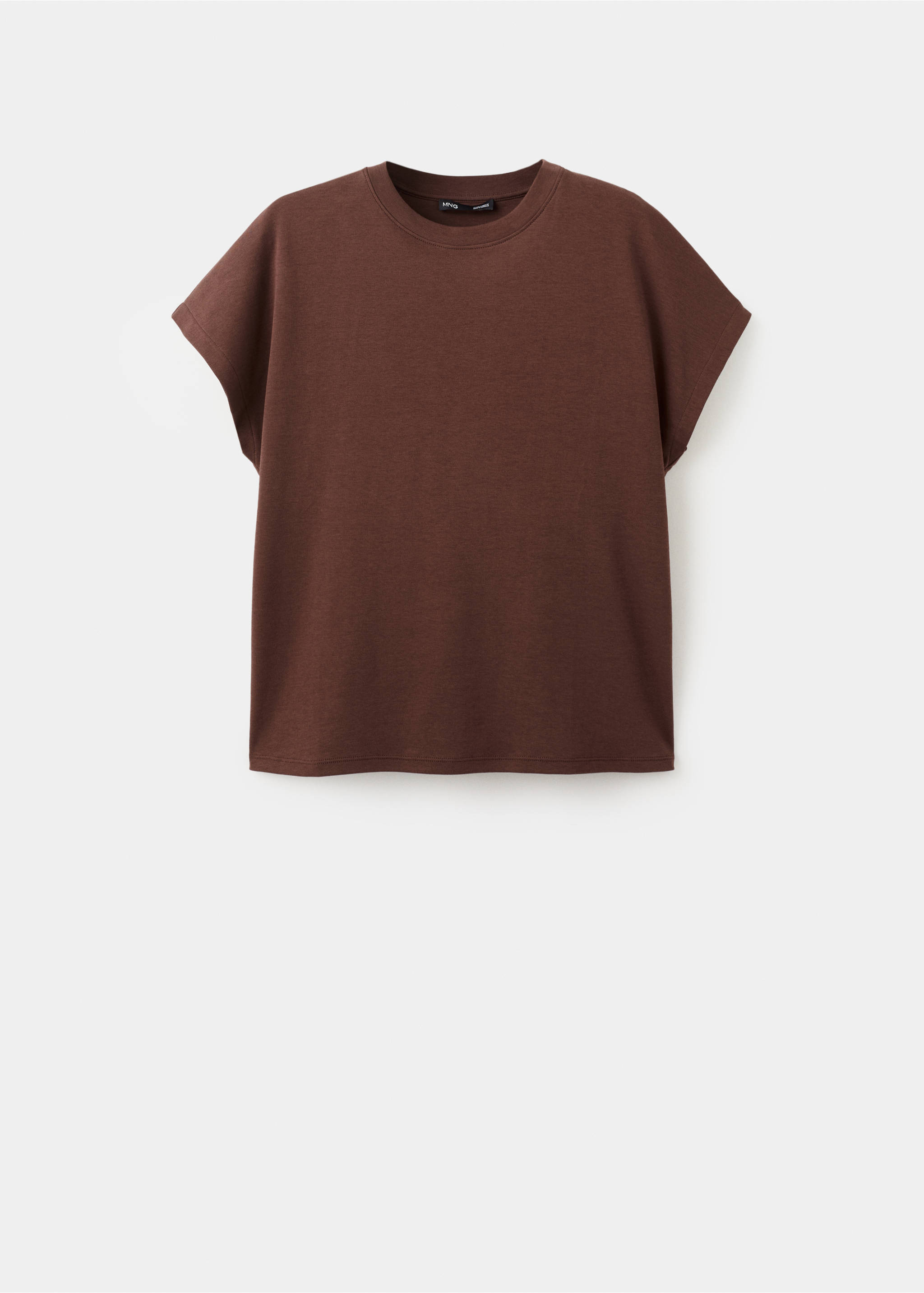 T-shirt coton manches courtes - Article sans modèle, Rouge-orangé. Ref: 27054096-00.