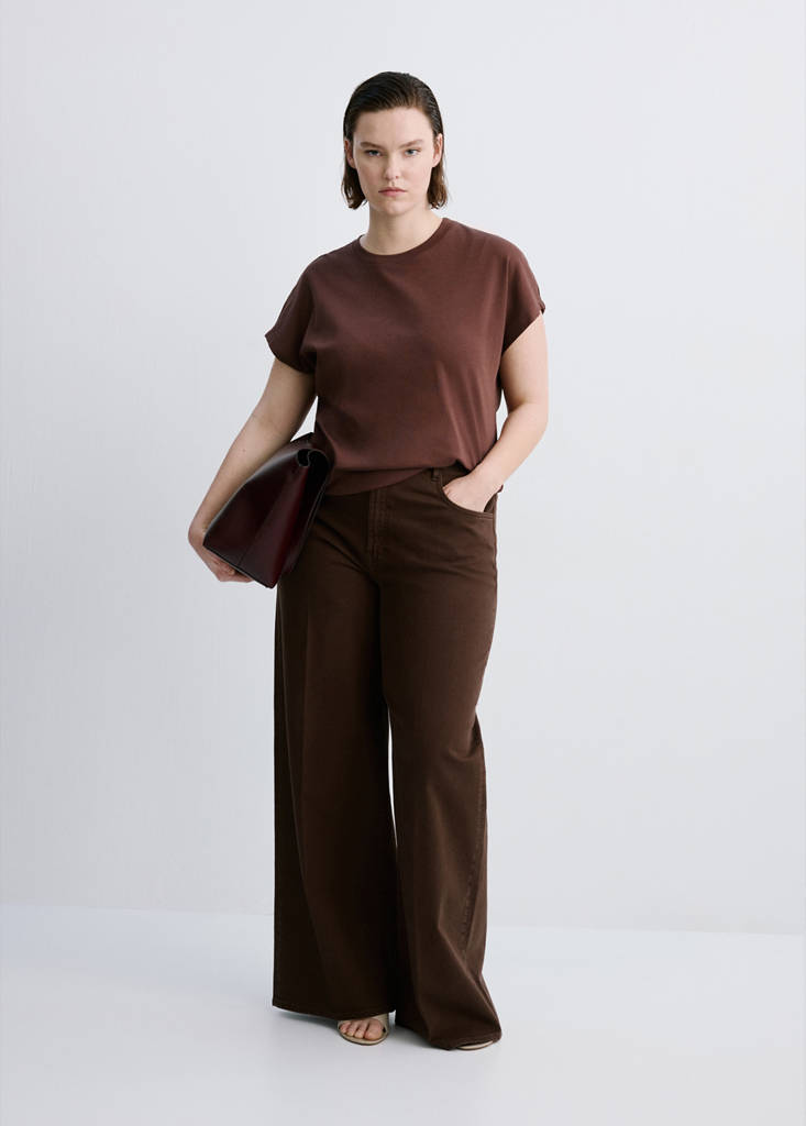 Short-sleeved cotton t-shirt — Russet