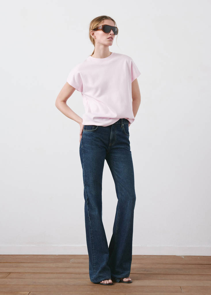 Short-sleeved cotton t-shirt — Pastel Pink