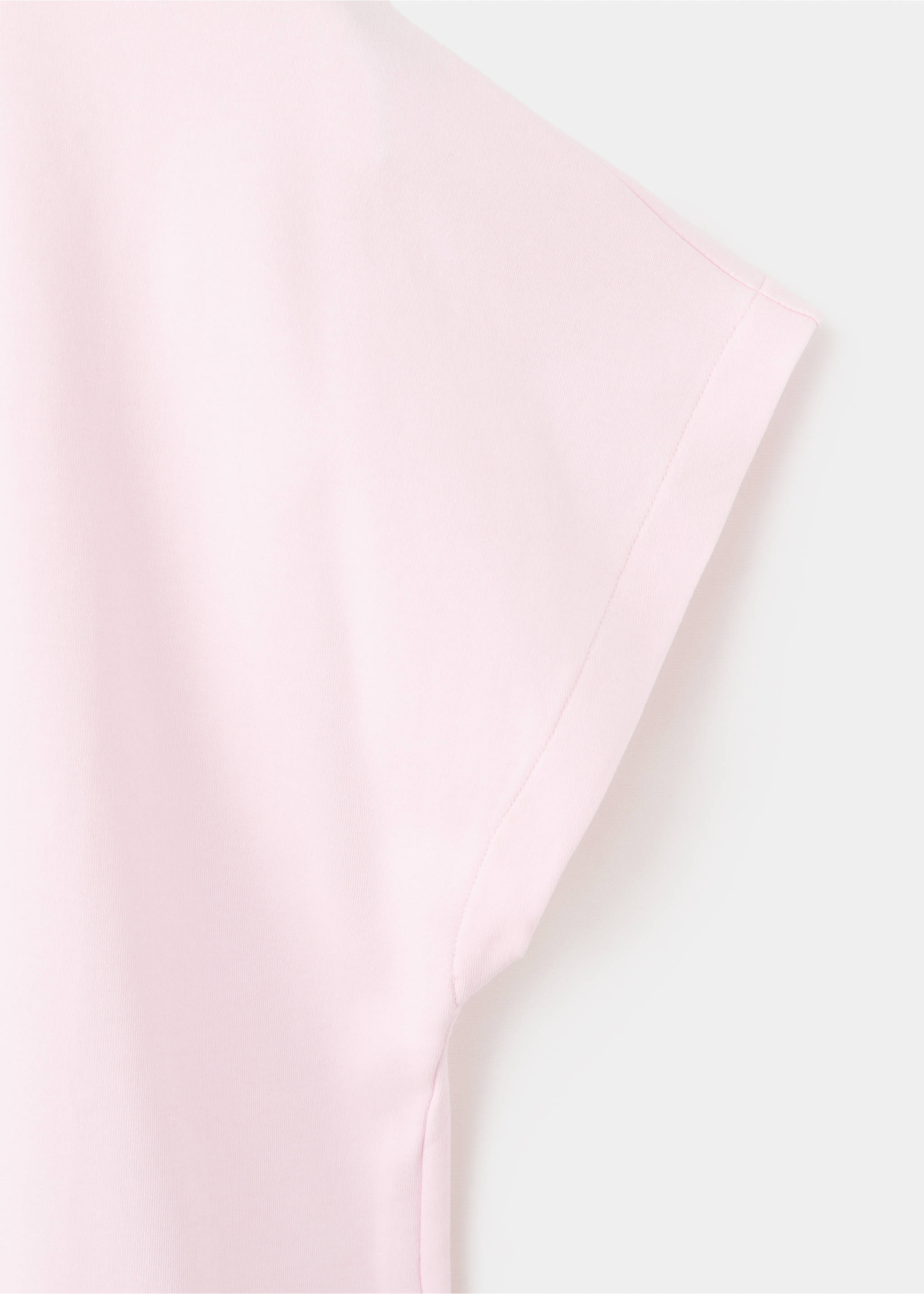 Short-sleeved cotton t-shirt - Details of the article 0, Pastel Pink. Ref: 27054096-00.