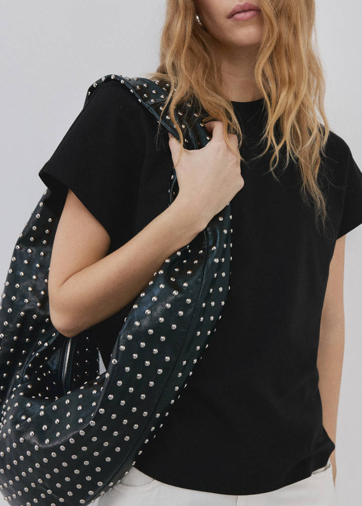 Short-sleeved cotton t-shirt — Black