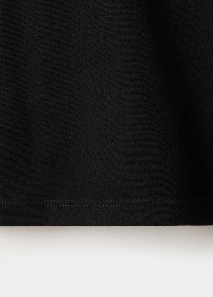 Short-sleeved cotton t-shirt — Black