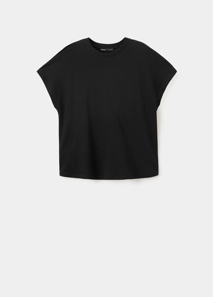Short-sleeved cotton t-shirt — Black