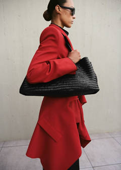 Fitted double-breasted blazer — Red 4