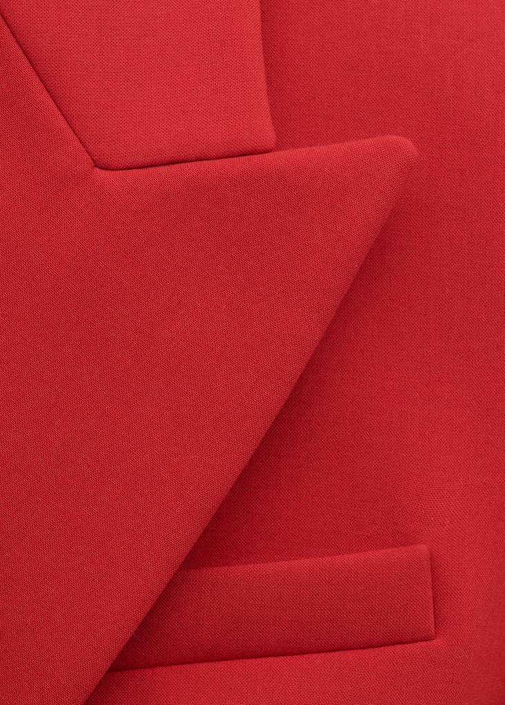 Fitted double-breasted blazer — Red