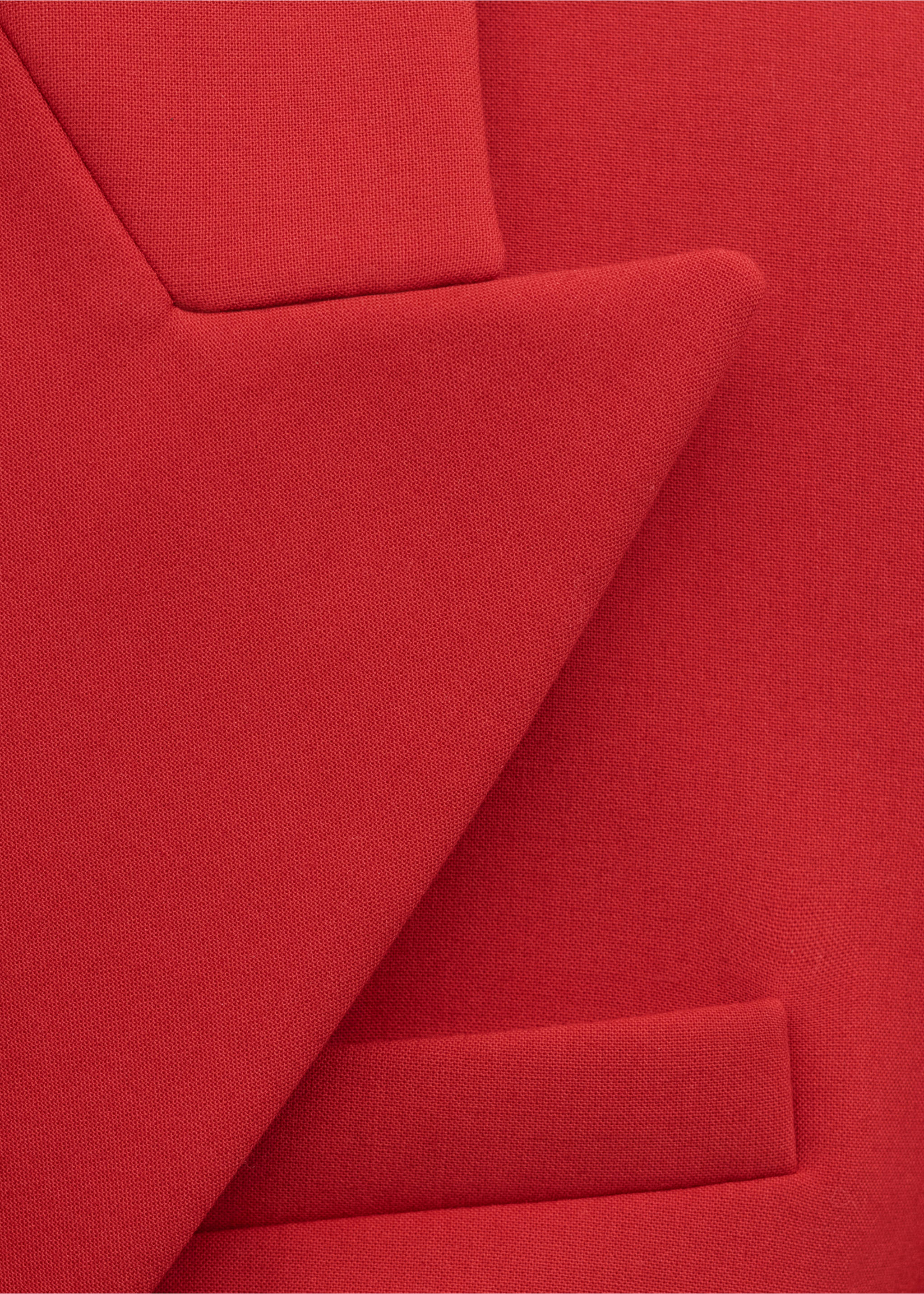 Fitted double-breasted blazer - Details of the article 8, Red. Ref: 27054101-00.