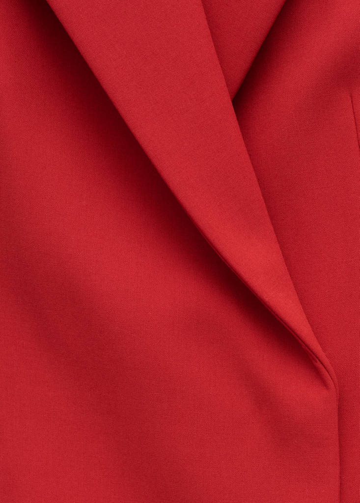 Fitted double-breasted blazer — Red