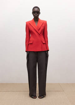 Fitted double-breasted blazer — Red 10