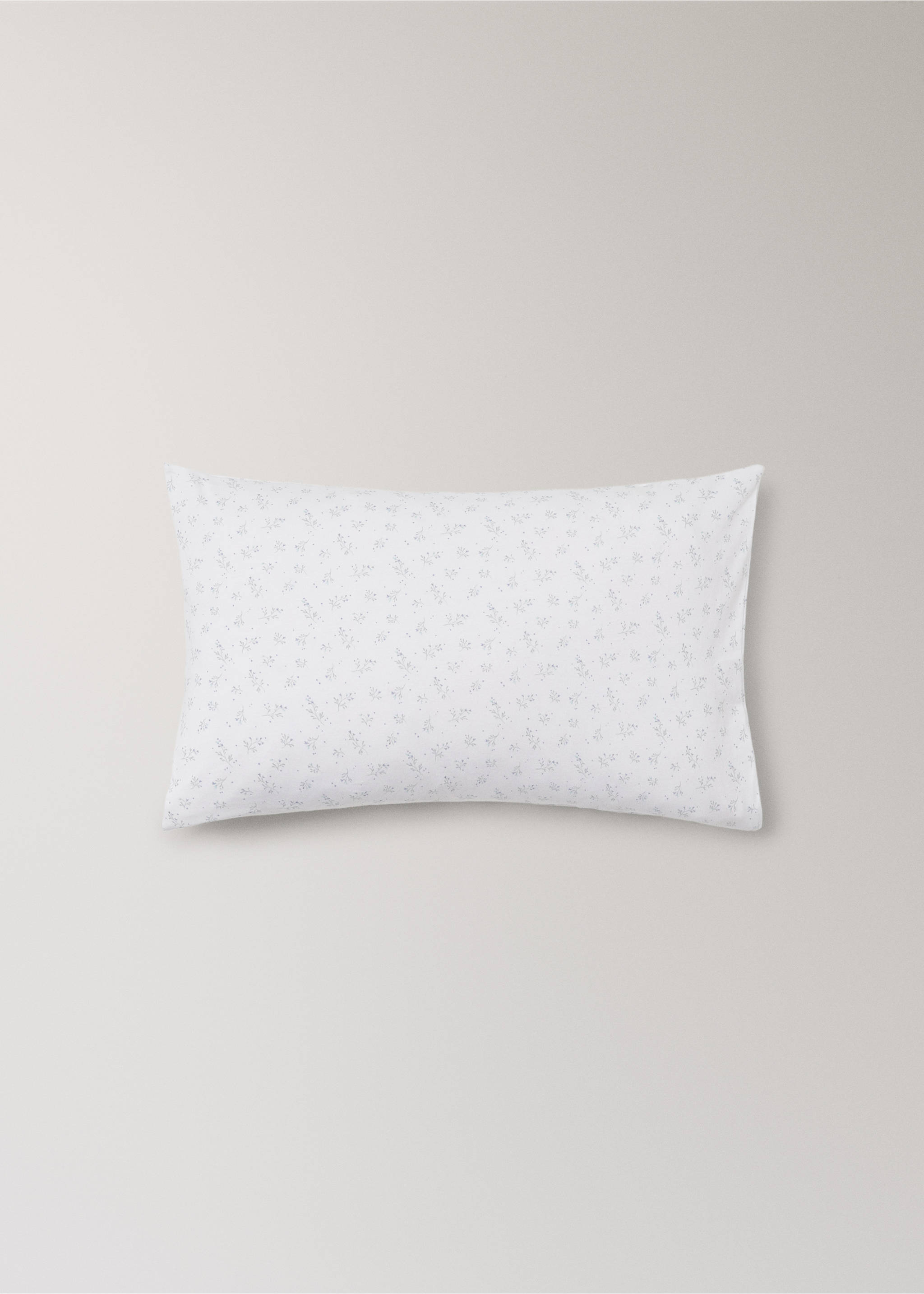 Детска калъфка за възглавница от памук с флорални мотиви 30x50 см - Артикул без модел, Бяло. Ref: 27054102-00.