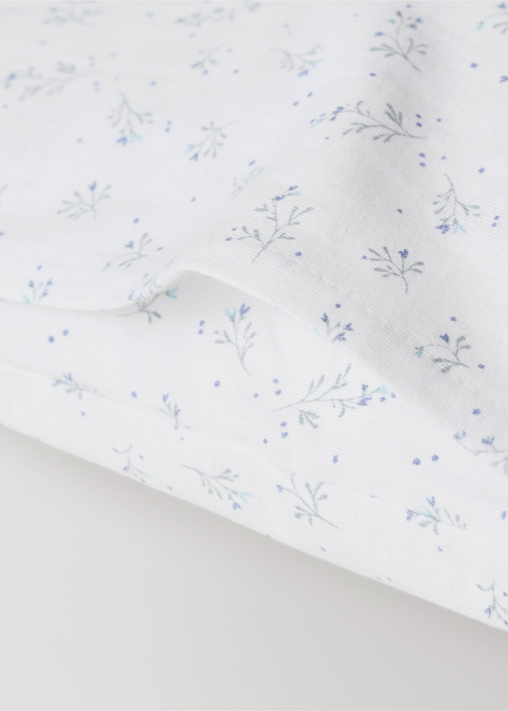 Детска калъфка за възглавница от памук с флорални мотиви 30x50 см - Данни за артикула 2, Бяло. Ref: 27054102-00.