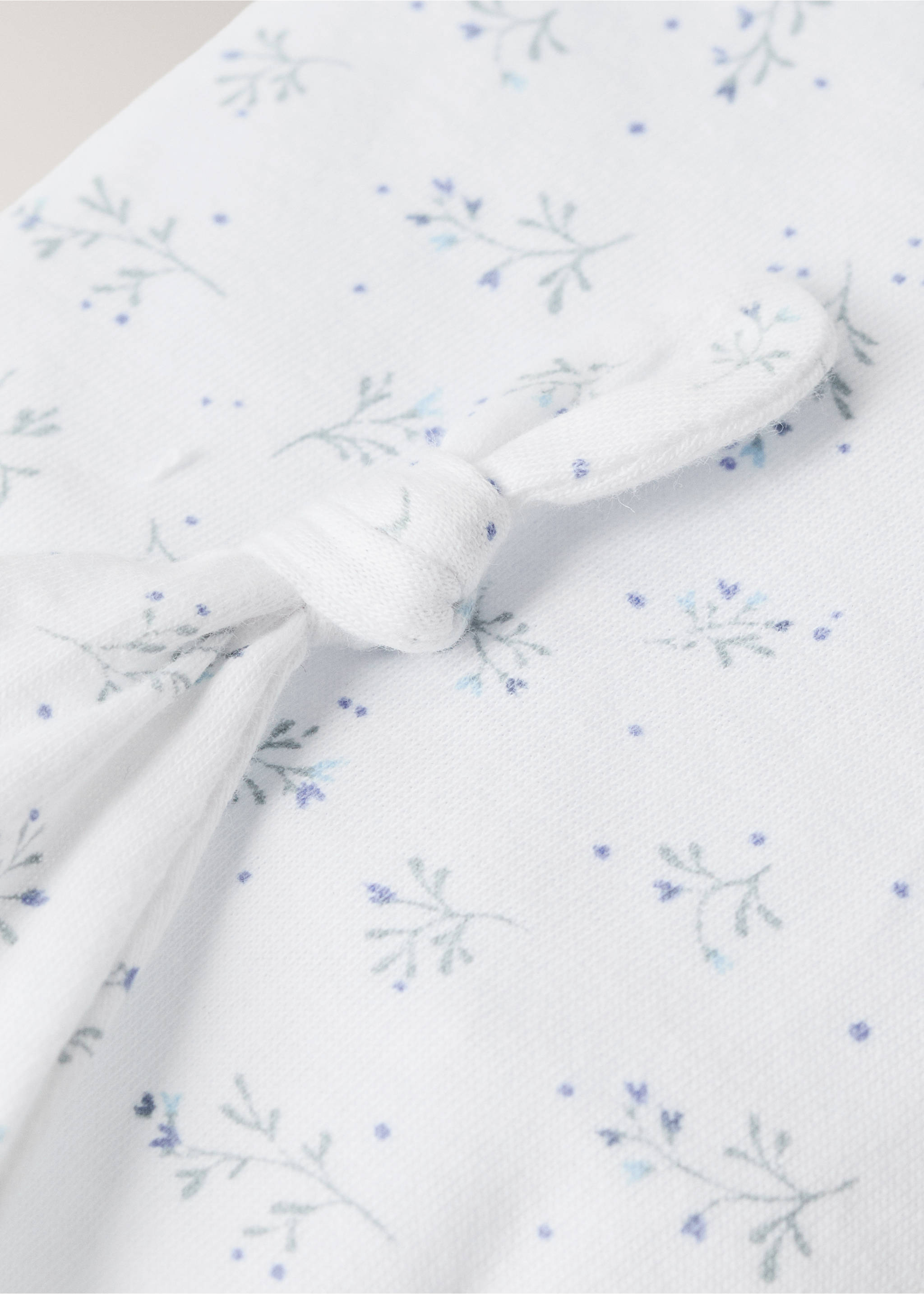 Pack arrullo gorro cotó flors - Detall de l'article 1, Blanc. Ref: 27054103-00.