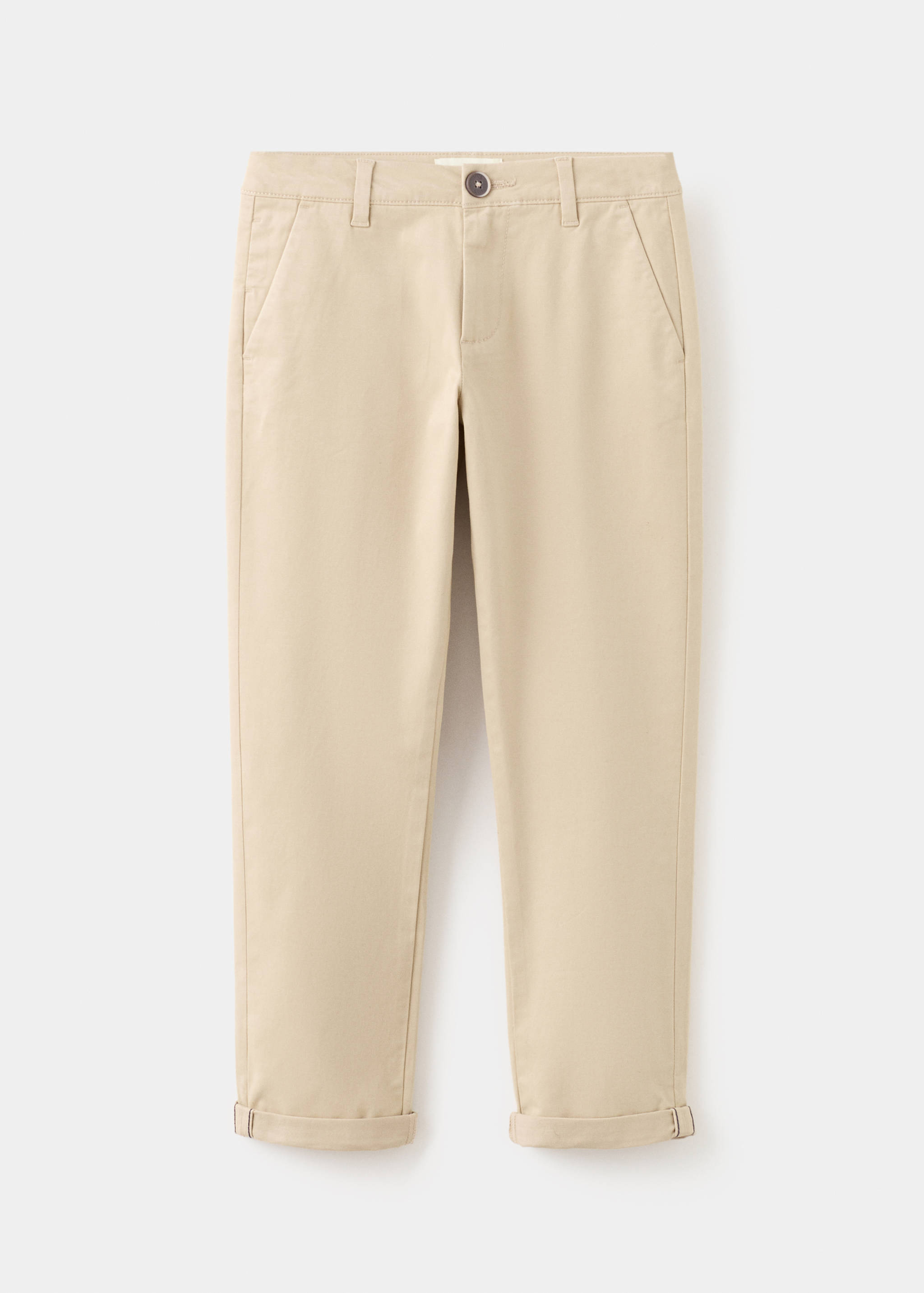 Chino trousers with turn-up hem - Article without model