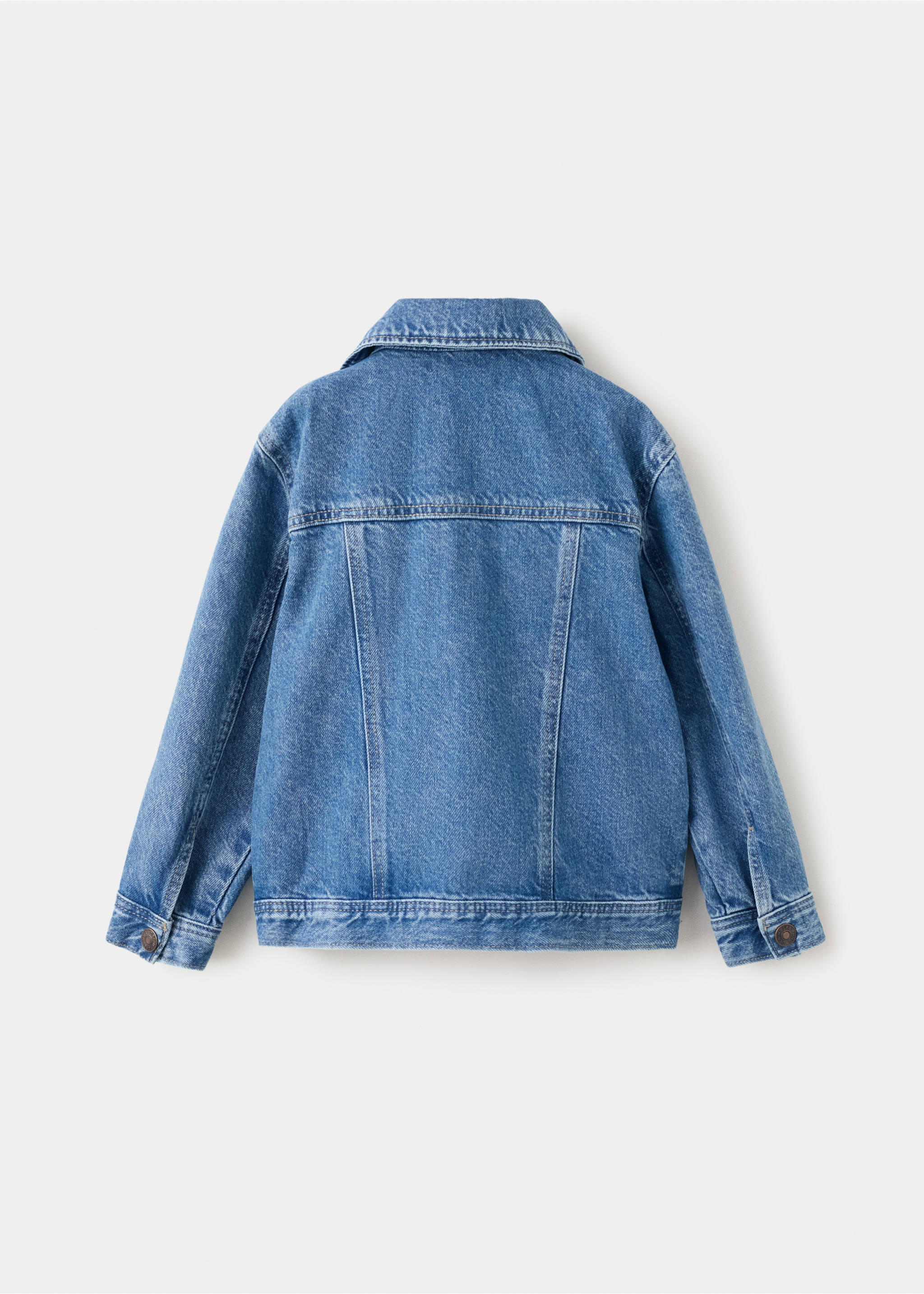 سترة من الدنيم - الجهة الخلفية للمنتج, أزرق متوسط. Ref: 27054404-00.