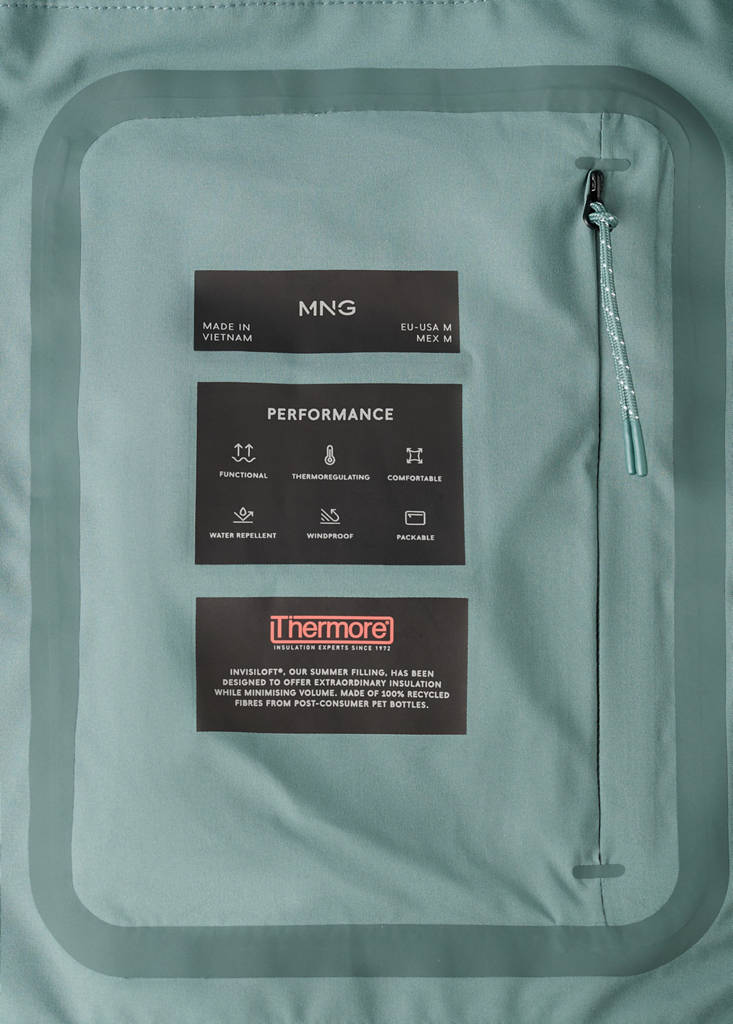 Packable water-repellent jacket with Thermore® technology — Dark Green