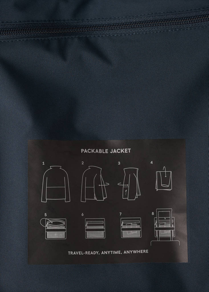 Packable water-repellent jacket with Thermore® technology — Navy