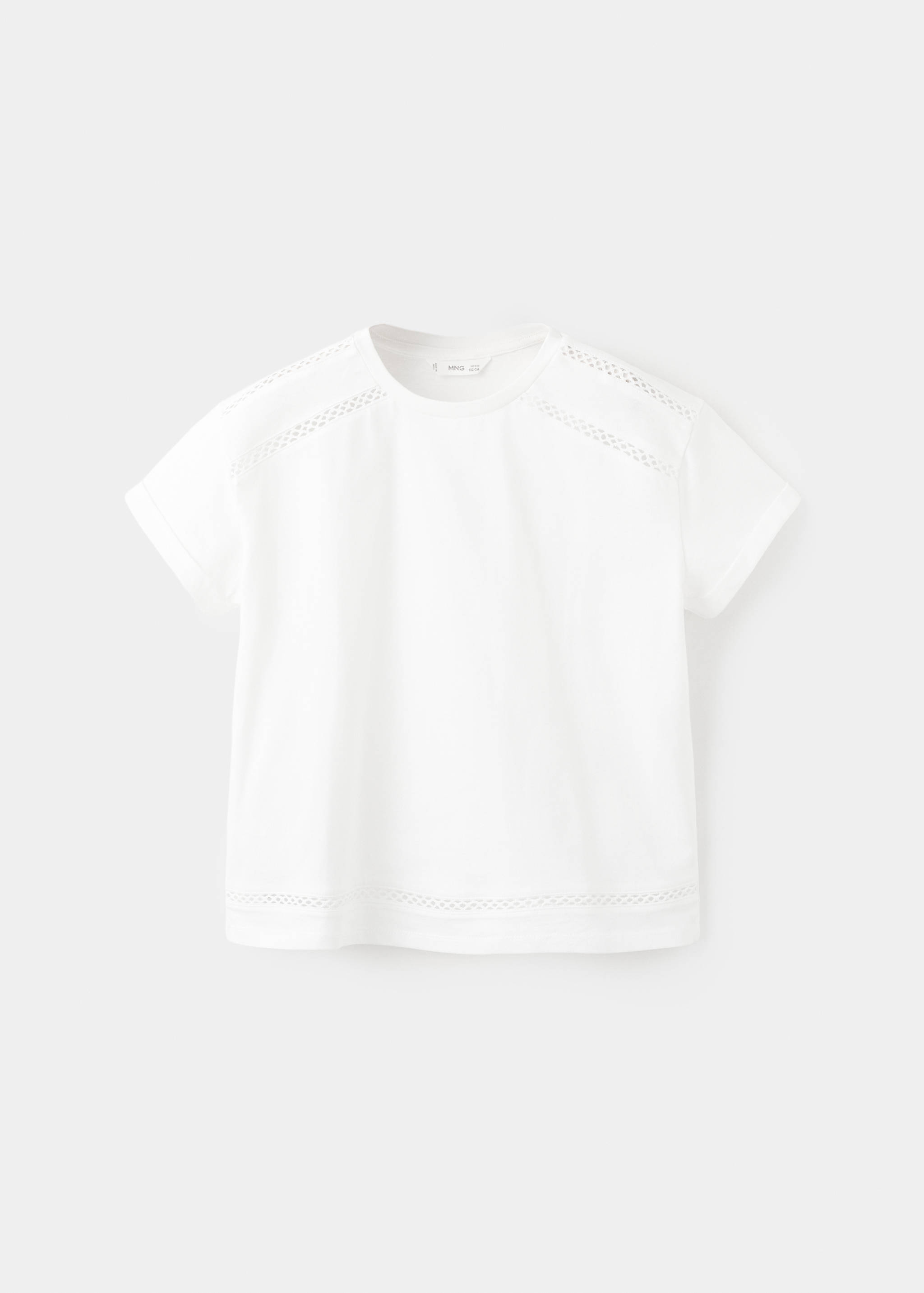 تي شيرت بتفصيل مخرم - منتج دون نموذج