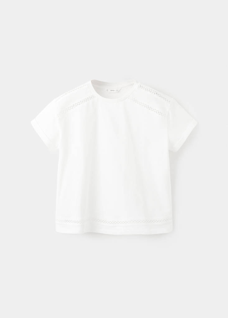 Openwork details T-shirt — Off White